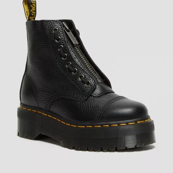 Dr. Martens Sinclair Women’s Leather Platform Boots High Black Size EU 42 - Picture 1 of 16
